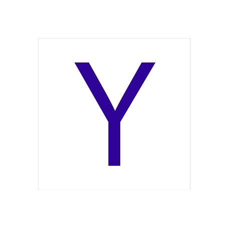 SEÑAL GLASSPACK ADHESIVA 62X62MM. Y LETRA EN GLASSPACK