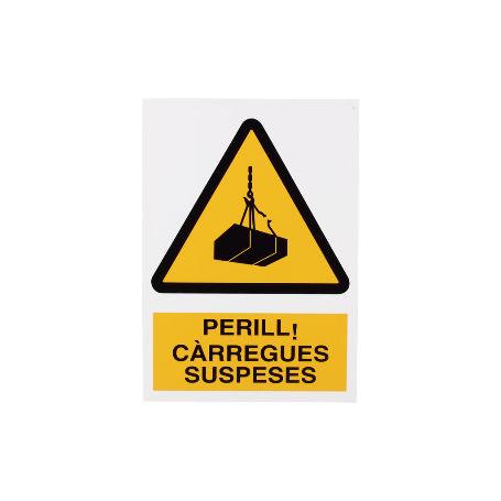 SEÑAL POLIESTIRENO 297X210 MM PERILL CARREGUES SUSPESES