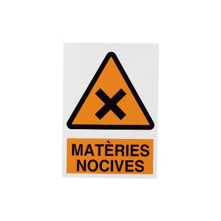 SEÑAL POLIESTIRENO 297X210 MM PERILL MATÈRIES NOCIVES