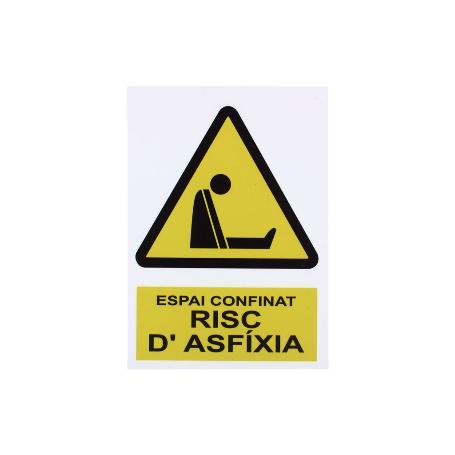 SEÑAL POLIESTIRENO 297X210 MM ESPAI CONFINAT RISC DAXFIXIA