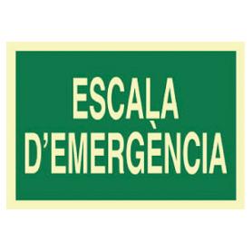SEÑAL LUMINISCENTE 297X210MM. ESCALA DEMERGÈNCIA