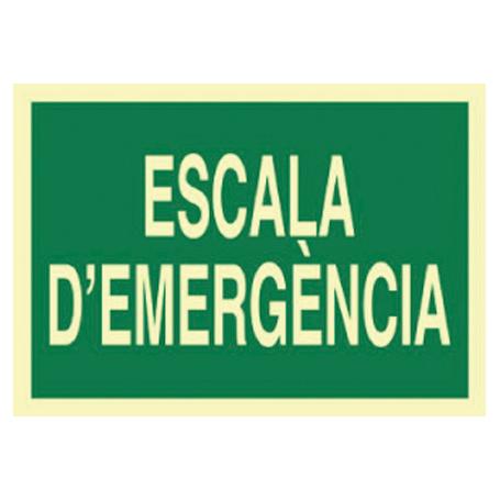 SEÑAL LUMINISCENTE 297X210MM. ESCALA DEMERGÈNCIA