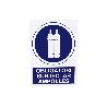 SEÑAL POLIESTIRENO 297X210 MM OBLIGATORI SUBJECTAR AMPOLLES