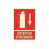 SEÑAL LUMINISCENTE 297X210MM. EXTINTOR DINCENDIS ABAJO