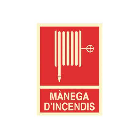 SEÑAL LUMINISCENTE 297X210MM. MÀNEGA DINCENDIS