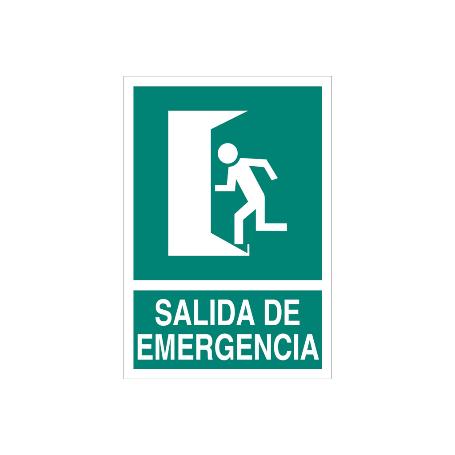 SEÑAL LUMINISCENTE 210X148MM. SALIDA DE EMERGENCIA TEXTO