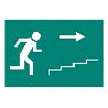 SEÑAL LUMINISCENTE 297X210MM. SALIDA ESCALERA DERECHA SUBIDA