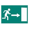 SEÑAL LUMINISCENTE 210X148MM. SALIDA EMERGENCIA DERECHA
