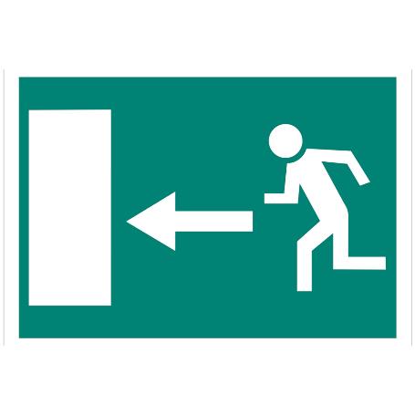 SEÑAL LUMINISCENTE 297X210MM. SALIDA EMERGENCIA IZQUIERDA