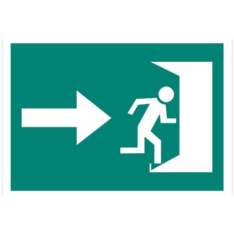 SEÑAL LUMINISCENTE 297X210MM. SALIDA EMERGENCIA DERECHA