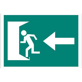 SEÑAL LUMINISCENTE 297X210MM. SALIDA EMERGENCIA IZQUIERDA