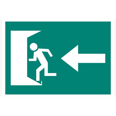 SEÑAL LUMINISCENTE 297X210MM. SALIDA EMERGENCIA IZQUIERDA