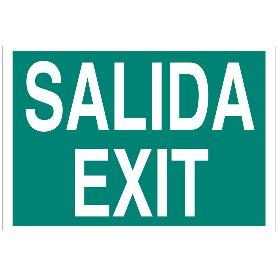 SEÑAL LUMINISCENTE 297X210MM. SEÑAL SALIDA / EXIT