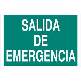 SEÑAL LUMINISCENTE 210X148MM. SALIDA DE EMERGENCIA TEXTO