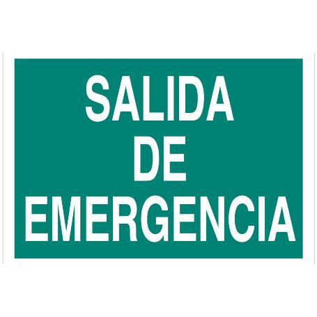 SEÑAL LUMINISCENTE 420X297MM. SALIDA DE EMERGENCIA TEXTO
