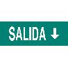 SEÑAL LUMINISCENTE 400X100MM. SEÑAL SALIDA ABAJO