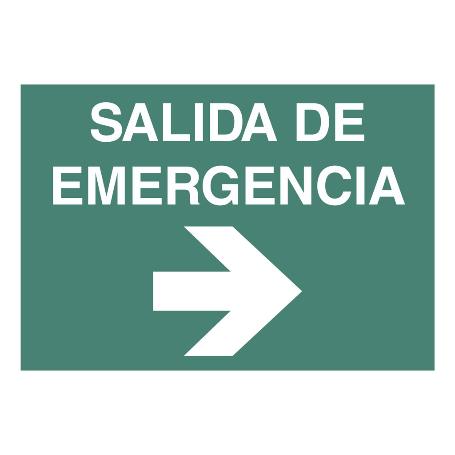 SEÑAL LUMINISCENTE 420X297MM. SALIDA DE EMERGENCIA TEXTO