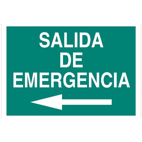 SEÑAL LUMINISCENTE 210X148MM. SALIDA DE EMERGENCIA TEXTO
