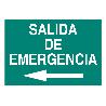 SEÑAL LUMINISCENTE 210X148MM. SALIDA DE EMERGENCIA TEXTO
