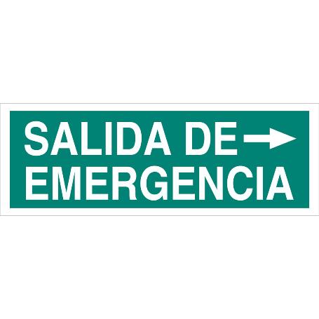 SEÑAL LUMINISCENTE 400X100MM. SALIDA DE EMERGENCIA TEXTO
