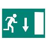 SEÑAL LUMINISCENTE 210X148MM SALIDA EMERGENCIA ABAJO