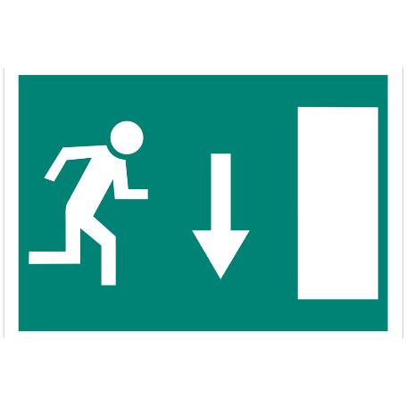 SEÑAL LUMINISCENTE 297X210MM. SALIDA EMERGENCIA ABAJO