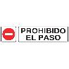 SEÑAL GLASSPACK ADHESIVA 175X45MM. PROHIBIDO EL PASO
