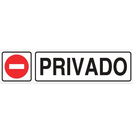 SEÑAL GLASSPACK ADHESIVA 175X45MM. PRIVADO