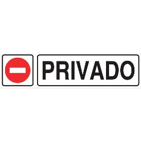 SEÑAL GLASSPACK ADHESIVA 250X62MM. PRIVADO