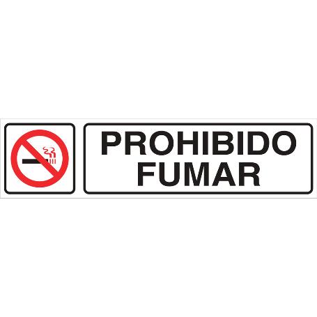 SEÑAL GLASSPACK ADHESIVA 175X45MM. PROHIBIDO FUMAR