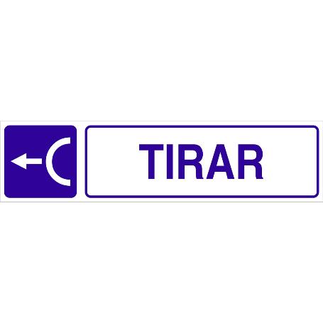 SEÑAL GLASSPACK ADHESIVA 175X45MM. TIRAR