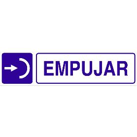 SEÑAL GLASSPACK ADHESIVA 250X62MM. EMPUJAR