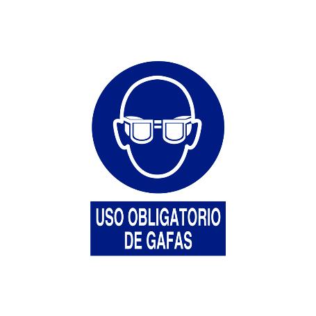 SEÑAL ADHESIVA 297X210MM. USO OBLIGATORIO DE GAFAS