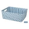 CESTA  MULTIUSOS 12L 36X28X13.5 CM BEIGE   CAJA 6 UNID.