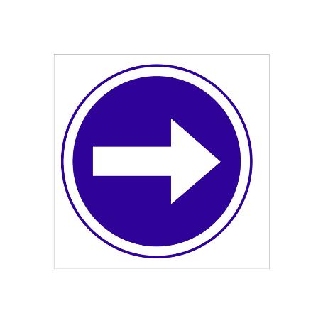 SEÑAL POLIESTIRENO  297X297MM. OBLIGATORIO DERECHA