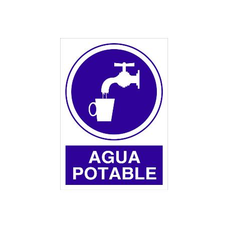 SEÑAL ADHESIVA 148X105MM. AGUA POTABLE