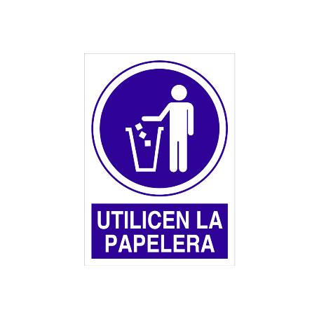 SEÑAL POLIESTIRENO 297X210MM. UTILICEN LA PAPELERA