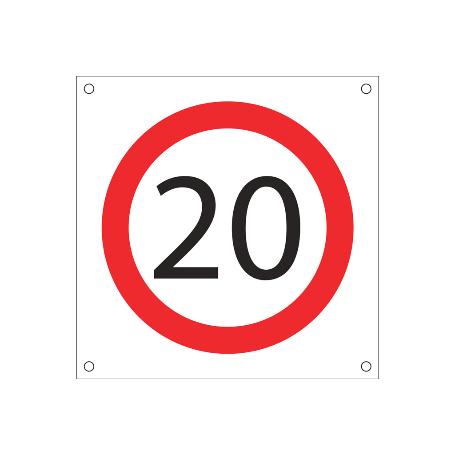 SEÑAL POLIPROPILENO CELULAR 600X600MM OB07 VEL MAX 20KMH