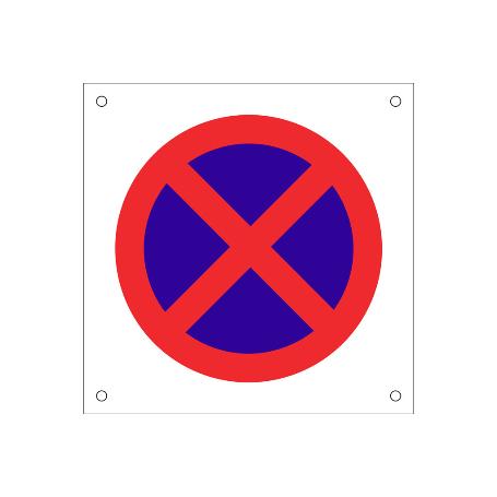 SEÑAL POLIPROPILENO CELULAR 600X600MM OB12 PROHIBIDO PARAR/APARCAR