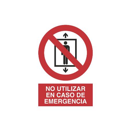 SEÑAL POLIESTIRENO 210X148MM. NO UTILIZAR EN CASO DE EMERGENCIA