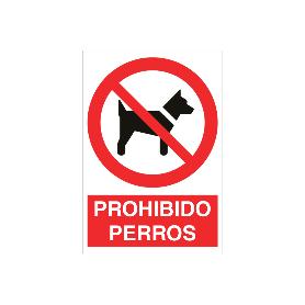 SEÑAL POLIESTIRENO 210X148MM. PROHIBIDO PERROS