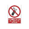 SEÑAL POLIESTIRENO 420X297MM. PROHIBIDO EL USO DE TELÉFONOS MÓVILES