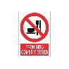 SEÑAL POLIESTIRENO 210X148 MM. PROHIBIDO COMER Y BEBER. EL DISEÑO DE LA SEÑAL PUEDE VARIAR, PERO EN NINGÚN CASO SE 