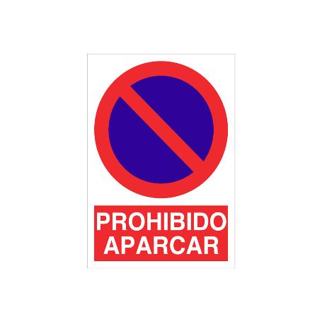 SEÑAL ADHESIVA 297X210MM. PROHIBIDO APARCAR