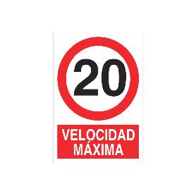 SEÑAL POLIESTIRENO 420X297MM. VELOCIDAD MÁXIMA