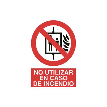SEÑAL POLIESTIRENO 210X148MM PROHIBIDO USAR EN INCENDIOS
