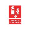 SEÑAL LUMINISCENTE 420X297MM. EXTINTOR DE INCENDIOS PICTOGRAMA + TEXTO