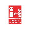 SEÑAL LUMINISCENTE 297X210MM. EXTINTOR DE INCENDIOS PICTOGRAMA + TEXTO