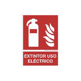 SEÑAL LUMINISCENTE 297X210MM. EXTINTOR USO ELÉCTRICO