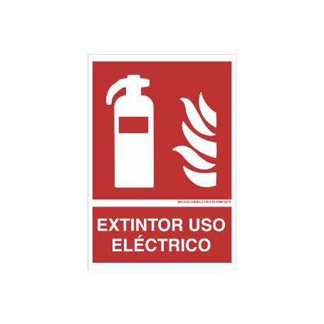 SEÑAL LUMINISCENTE 420X297MM. EXTINTOR USO ELÉCTRICO